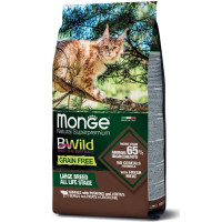 Monge (Монж) Cat Large Breed Bwild Grain Free Buffalo - Cухий беззерновий корм для котів великих порід з буйволом 10 кг