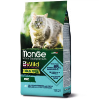 Monge (Монж) Cat Bwild Grain Free Merluzzo - Сухий беззерновий корм для котів з тріскою 1.5 кг