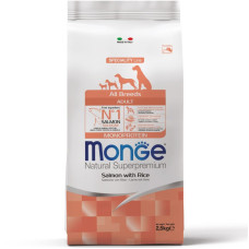 Monge (Монж) Dog Salmon & Rice Monoprotein Adult All Breeds - Сухий монопротеїновий корм для дорослих собак усіх порід з м’ясом лосося та рисом 2.5 кг