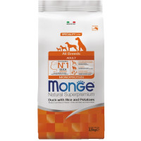 Monge (Монж) Dog Duck, Rice & Potatoes Monoprotein Puppy & Junior All Breeds - Сухой монопротеиновый корм для взрослых собак всех пород с мясом утки, рисом и картошкой 2.5 кг