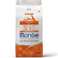 Monge (Монж) Dog Duck, Rice & Potatoes Monoprotein Puppy & Junior All Breeds - Сухий монопротеїновий корм для дорослих собак усіх порід з м’ясом качки, рисом та картоплею 2.5 кг