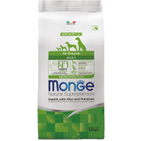 Monge (Монж) Dog Rabbit, Rice & Potatoes Monoprotein Adult All Breeds - Сухий монопротеїновий корм для дорослих собак усіх порід з м’ясом кролика, рисом та картоплею 2.5 кг