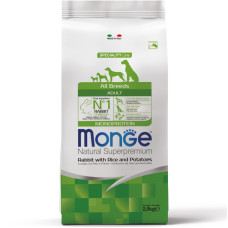 Monge (Монж) Dog Rabbit, Rice & Potatoes Monoprotein Adult All Breeds - Сухий монопротеїновий корм для дорослих собак усіх порід з м’ясом кролика, рисом та картоплею 2.5 кг