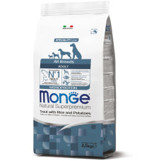 Monge (Монже) Monoprotein All breeds Adult Trout - Сухий корм для дорослих собак усіх порід з фореллю, рисом та картоплею 2.5 кг