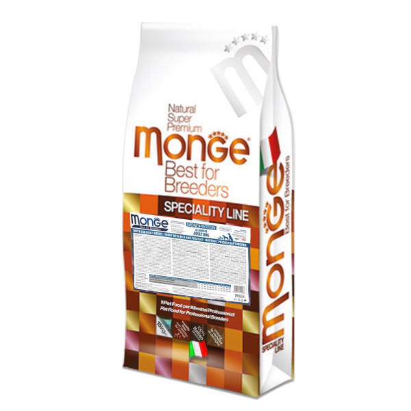 Monge (Монже) Monoprotein All breeds Adult Trout - Сухий корм для дорослих собак усіх порід з фореллю, рисом та картоплею 15 кг