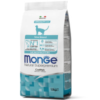 Monge (Монж) Cat Monoprotein Sterilised Codfish - Сухий монопротеїновий корм для стерилізованих котів з тріскою 1.5 кг