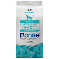 Monge (Монж) Cat Codfish Monoprotein Sterilised Adult - Сухой монопротеиновый корм для взрослых стерилизованных котов с мясом трески 1.5 кг