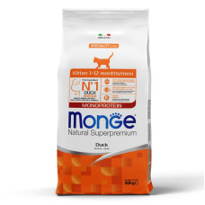 Monge (Монж) Cat Duck Monoprotein Kitten - Сухий монопротеїновий корм для кошенят, вагітних та годуючих котів з м’ясом качки 400 г