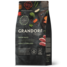 Grandorf (Грандорф) Cat Grain Free Fresh Duck & Sweet Potato Sterilised Adult - Сухой беззерновой корм для взрослых стерилизованных котов с мясом утки и бататом 2 кг