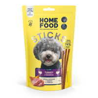 Home Food (Хоум Фуд) Dog Grain Free Turkey & Pumpkin Meat Strips All Life Stages All Breeds - Лакомство беззерновое для собак всех возрастов и всех пород мясная соломка с мясом индейки и тыквой 80 г