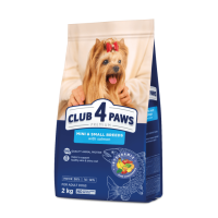 Club 4 Paws (Клуб 4 Лапы) Dog Premium Small Breeds Salmon - Сухой корм для собак мелких пород с курицей 2 кг