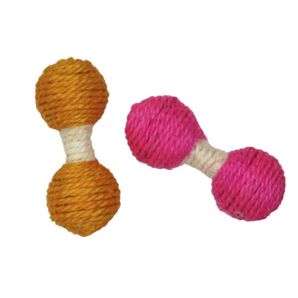 Croci (Кроки) - Игрушка для кошек гантелька плетеная сезаль 13 см