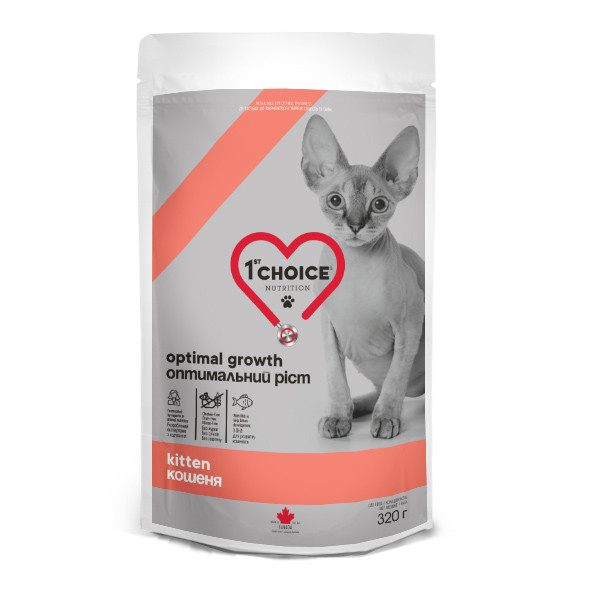 1st Choice (Фест Чойс) Kitten Optimal Growth - Сухой корм для котят всех пород с рыбой 320 г