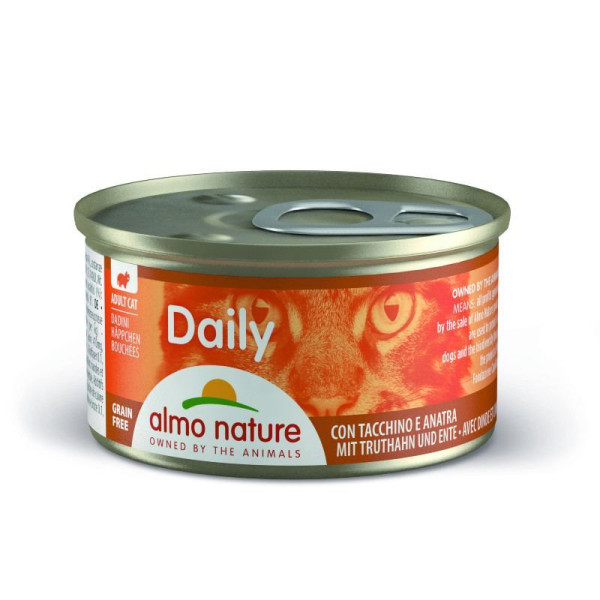 Almo Nature (Альмо Натюр) Daily Cat Turkey & Duck - Влажный корм для кошек с индейкой и уткой 85 г