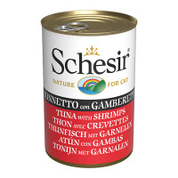 Schesir (Шезир) Cat Tuna&Shrimps in Jelly - Влажный корм для кошек с тунцем и креветками в желе 140 г
