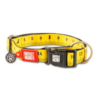 Max & Molly (Макс Молли ) Smart ID Collar Ruler M - Ошейник для собак с принтом линейка