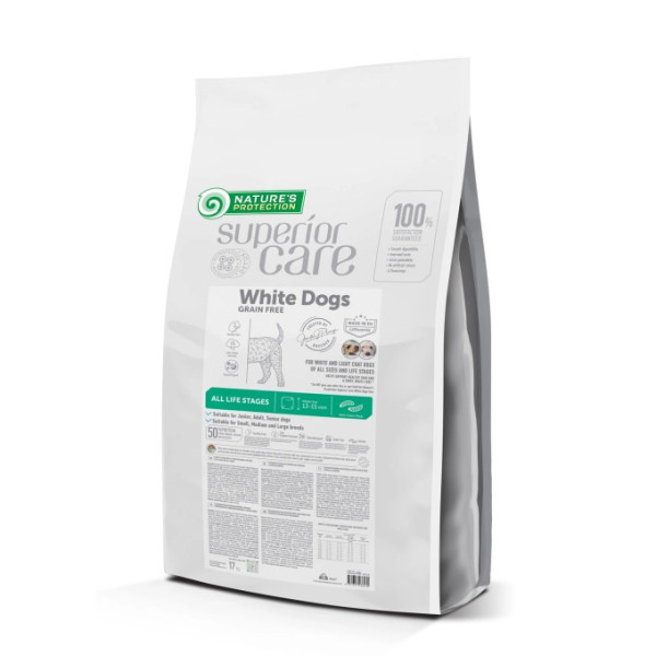 Nature\'s Protection (Натур Протекшн) Superior Care White Dogs Grain Free Insect All Sizes and Life Stages - Сухой беззерновой корм для собак всех размеров и возрастов с белками насекомых 17 кг