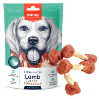 Wanpy (Ванпи) Lamb Jerky Dumbbells Dog - Лакомство для собак, вяленый ягненок кость-гантель 100 г