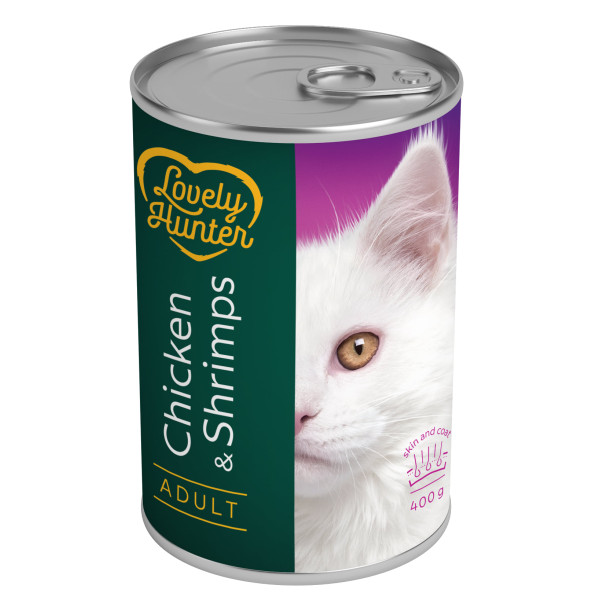 Lovely Hunter (Лавли Хантер) Adult Chicken and Shrimps - Влажный корм для взрослых кошек с курятиной и креветками 400 г