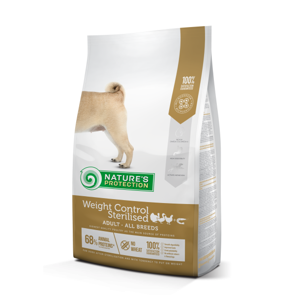 Nature\'s Protection (Натур Протекшн) Weight Control Sterilised Adult All Breeds - Сухой корм для взрослых стерилизованных собак склонных к полноте 4 кг