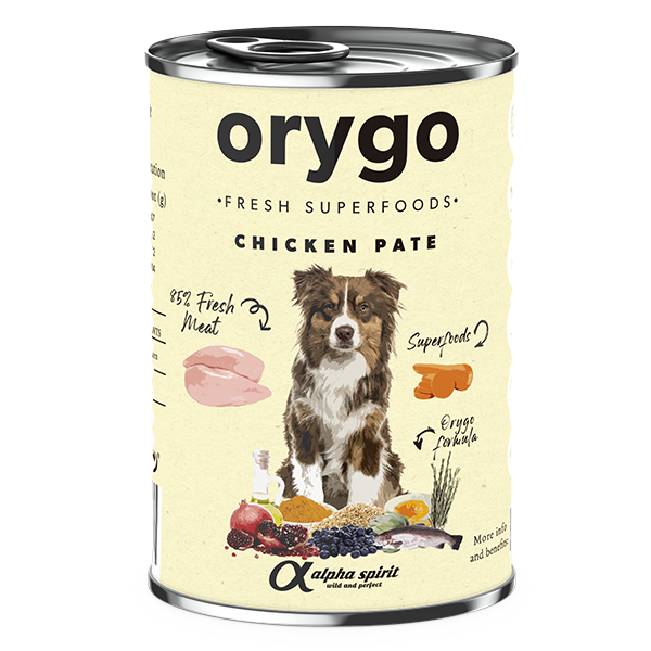 Orygo (Ориго) Dog Pate Chicken & Carrot - Влажный корм для собак с курицей и морковью 400 г