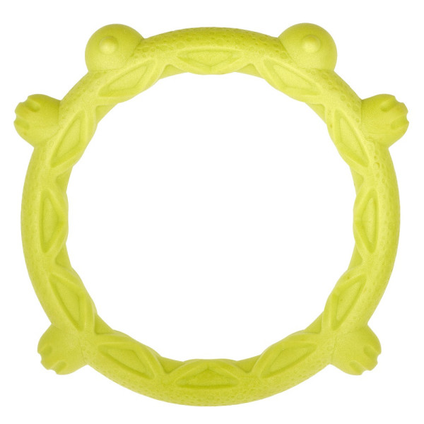 Animall (Энимал) Grizzzly Лягушка-кольцо зеленая - Игрушка для собак размер M 16.9Х16.4Х2.6 см