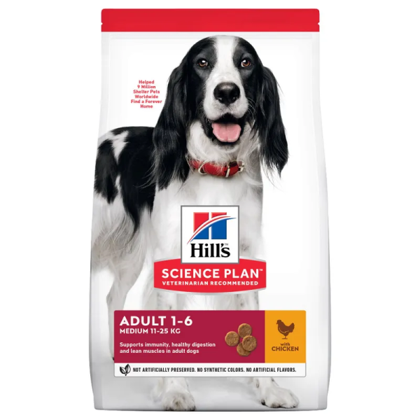 Hill's (Хилс) Science Plan Dog Chicken Adult Medium - Сухой корм для взрослых собак средних пород с мясом курицы 6 кг