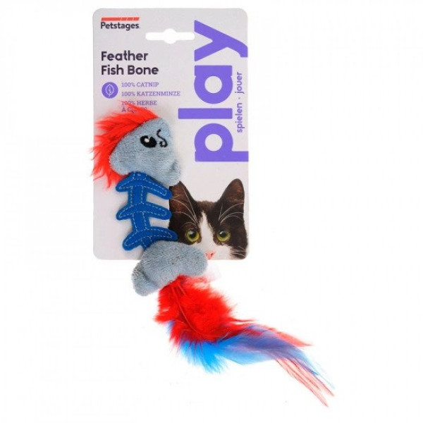 Petstages (Петстейдж) Feather Fish Bone Cat Toy - Игрушка для котов 19 см