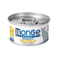 Monge (Монж) Cat Grain Free Chicken Monoprotein Adult - Вологий беззерновий монопротеїновий корм для дорослих котів пластівці з м’ясом курки 80 г