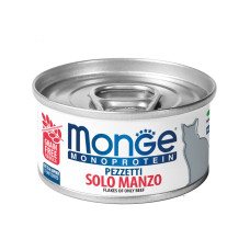 Monge (Монж) Cat Grain Free Beef Monoprotein Adult - Вологий беззерновий монопротеїновий корм для дорослих котів пластівці з м’ясом яловичини 80 г