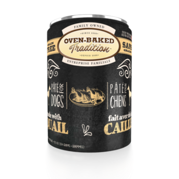 Oven-Baked (Овен-Бэйкд) Tradition Dog Grain Free Pate Fresh Quail Meat - Беззерновой паштет для собак всех пород и всех возрастов со свежим мясом перепела 354 г