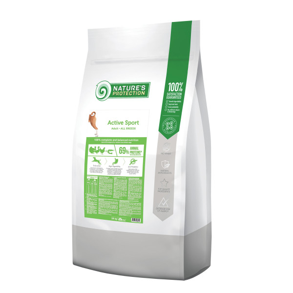 Nature`s Protection (Натур Протекшн) Active Sport Adult All Breeds - Сухой корм для активных собак с птицей 18 кг