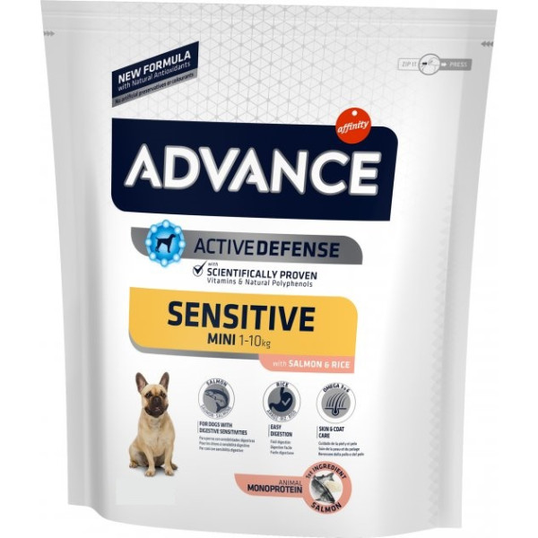 Advance Dog Mini Sensitive Salmon & Rice - Сухой корм для собак мелких пород с лососем и рисом 0.7 кг