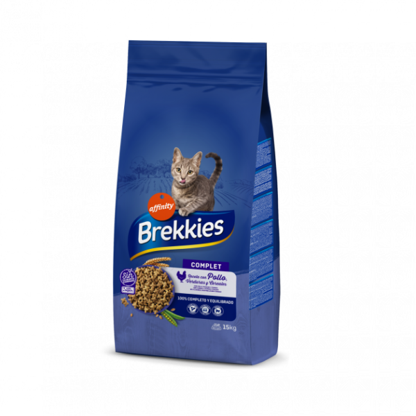 Brekkies (Брекіс) Cat Complet Tuna - Сухий корм для котів з куркою, тунцем та овочами 15 кг