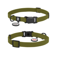 WauDog (ВауДог) Magnet - Нашийник для собак водостійкий з магнітною пряжкою хакі (Ш 15 мм, Дов 26-35 см) S