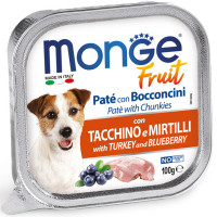 Monge (Монже) Dog Fruit Turkey & Blueberries - Влажный корм для собак с индейкой и черникой 0.1 кг