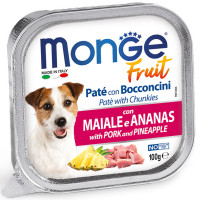 Monge (Монже) Dog Fruit Pork & Pineapple - Вологий корм для собак зі свининою та ананасом 0.1 кг