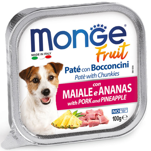 Monge (Монже) Dog Fruit Pork & Pineapple - Вологий корм для собак зі свининою та ананасом 0.1 кг