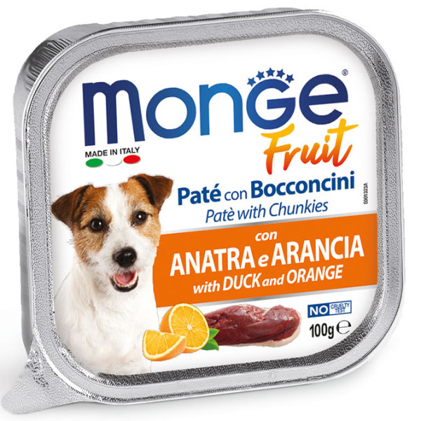 Monge (Монже) Dog Fruit Duck & Orange - Вологий корм для собак з качкою та апельсином 0.1 кг