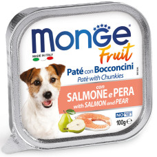 Monge (Монже) Dog Fruit Salmon & Pear - Вологий корм для собак з лососем та грушею 0.1 кг