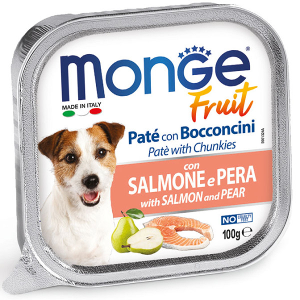 Monge (Монже) Dog Fruit Salmon & Pear - Влажный корм для собак с лососем и грушей 0.1 кг