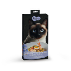Mavsy (Мавсі) Creamy Superfood Ramen with Shrimp - Кремові ласощі для котів рамен з креветками в лляному соусі та перепелиним яйцем 5х15 г