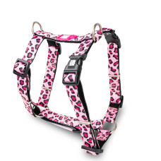 Max & Molly (Макс Моллі) H-Harness Pink Leopard - Шлея для собак з принтом леопард L