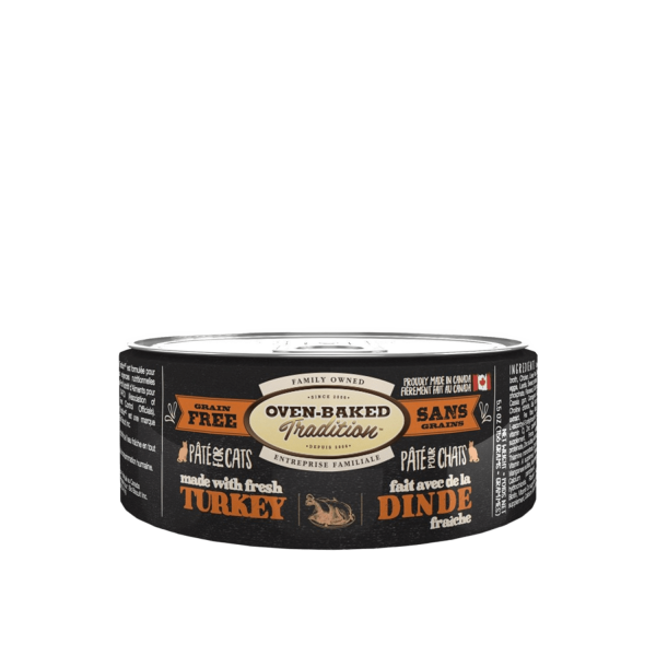 Oven-Baked (Овен-Бэйкд) Tradition Cat Grain Free Pate Fresh Turkey Meat - Беззерновой паштет для котов любого возраста со свежим мясом индейки 156 г