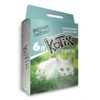 Kotix (Котикс) Tofu Classic - Наполнитель для кошачьего туалета соевый 6 л