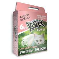 Kotix (Котікс) Tofu Honey Peach Котикс - Наповнювач для котячого туалету соєвий 6 л