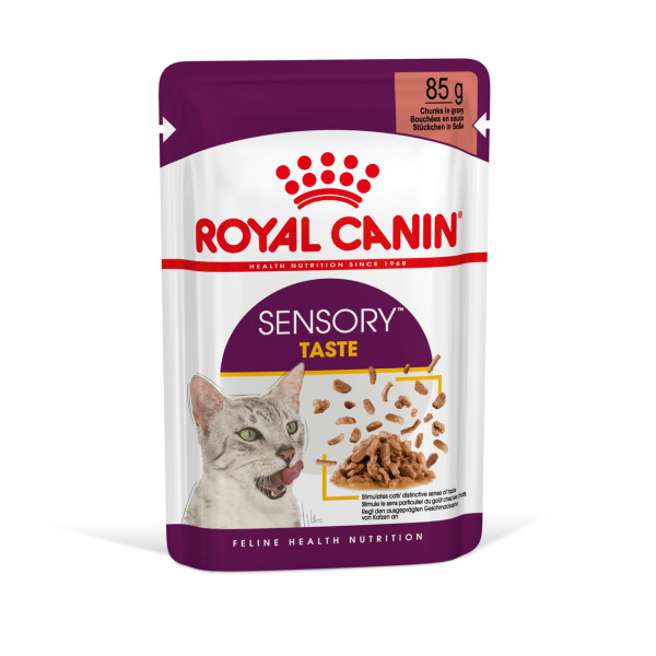 Royal Canin (Роял Канин) Cat Sensory Taste Gravy Pouches Adult Poultry - Влажный корм для взрослых котов для стимуляции особых вкусовых ощущений кусочки в соусе с мясом птицы 85 г