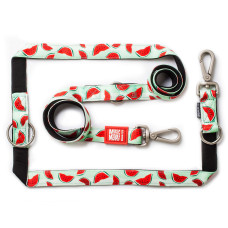 Max & Molly (Макс Моллі) Multi-Function Leash Watermelon S - Багатофункціональний повідець для собак з принтом кавун