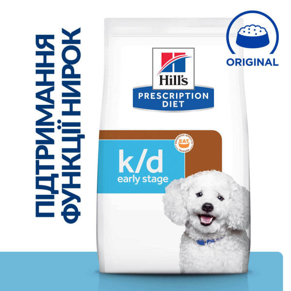 Hill`s (Хилс) Prescription Diet Dog Rice & Eggs K/D Early Stage Kidney Care Adult All Breeds - Сухой лечебный корм для взрослых собак всех пород на ранних стадиях заболевания почек с рисом и яйцом 1.5 кг Hill`s (Хилс) Prescription Diet Dog Rice & Eggs K/D Early Stage Kidney Care Adult All Breeds - Сухой лечебный корм для взрослых собак всех пород на ранних стадиях заболевания почек с рисом и яйцом 1.5 кг