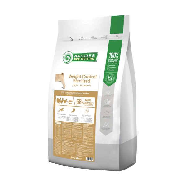 Nature\'s Protection (Натур Протекшн) Weight Control Sterilised Adult All Breeds - Сухой корм для взрослых стерилизованных собак склонных к полноте 12 кг